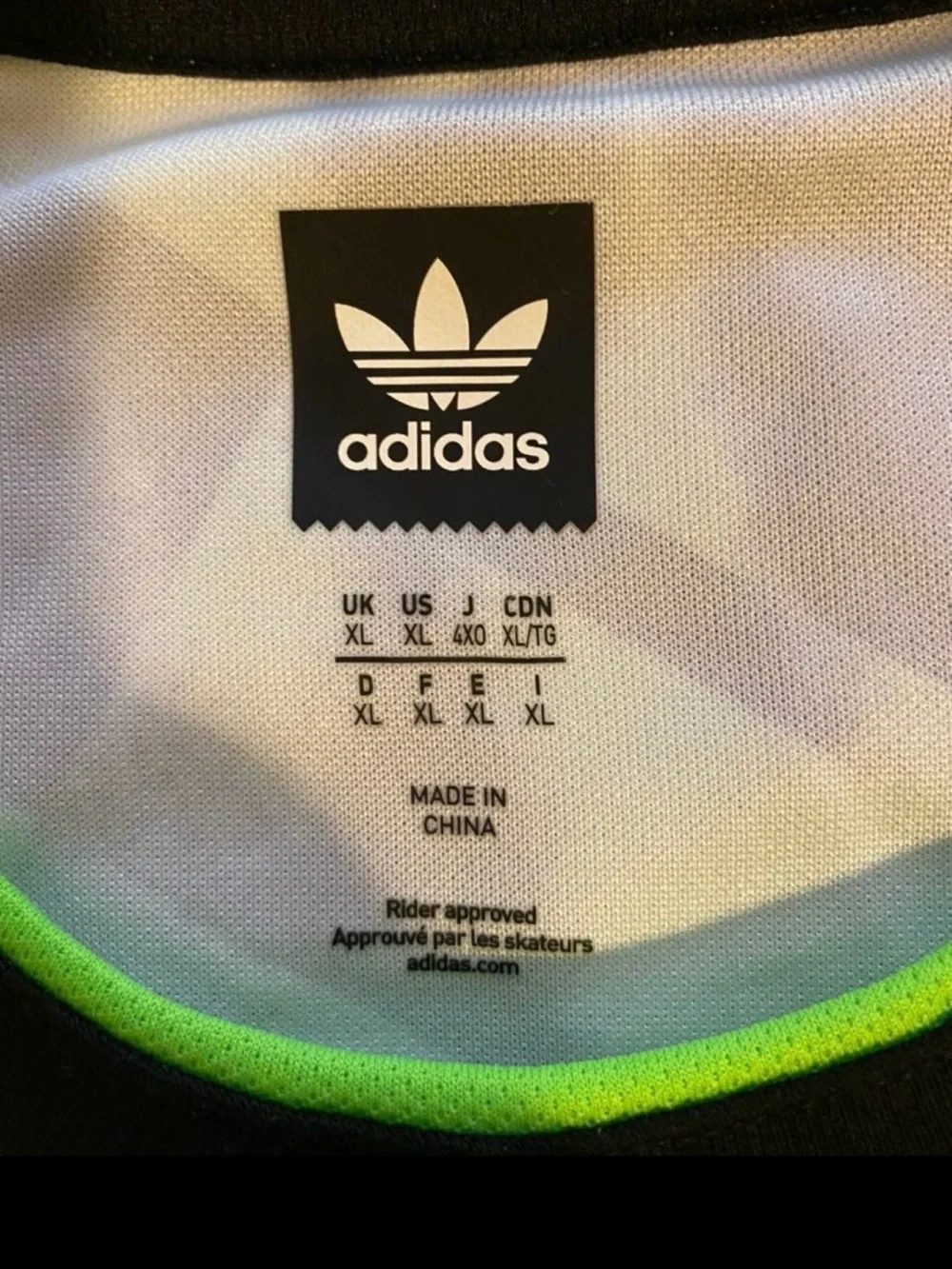 Adidas Neon Green and Black Graphic Long-Sleeve jersey For Mens